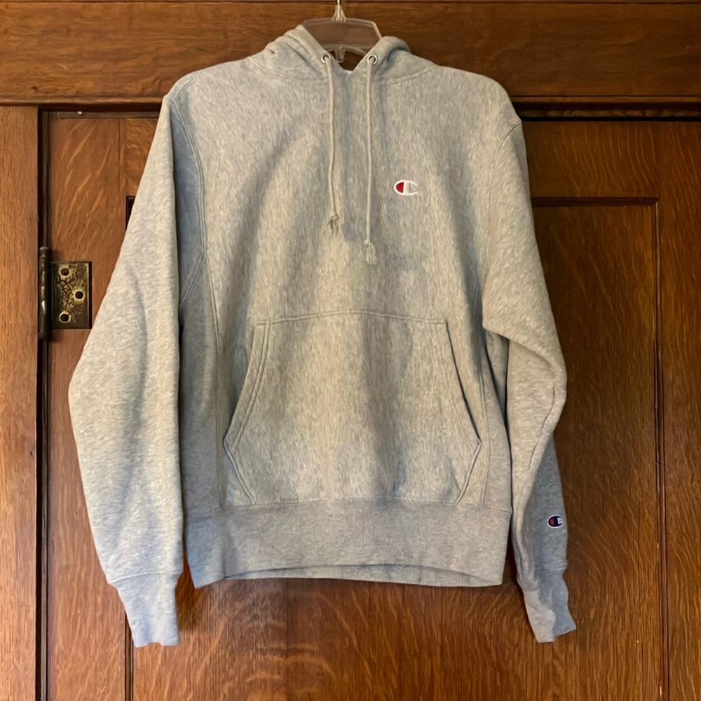 Champion reverse weave men’s size small grey hoodie